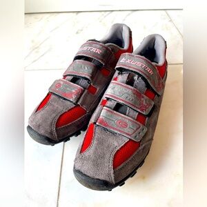 Exustar, size 39 euro, gray clip in cycling shoes